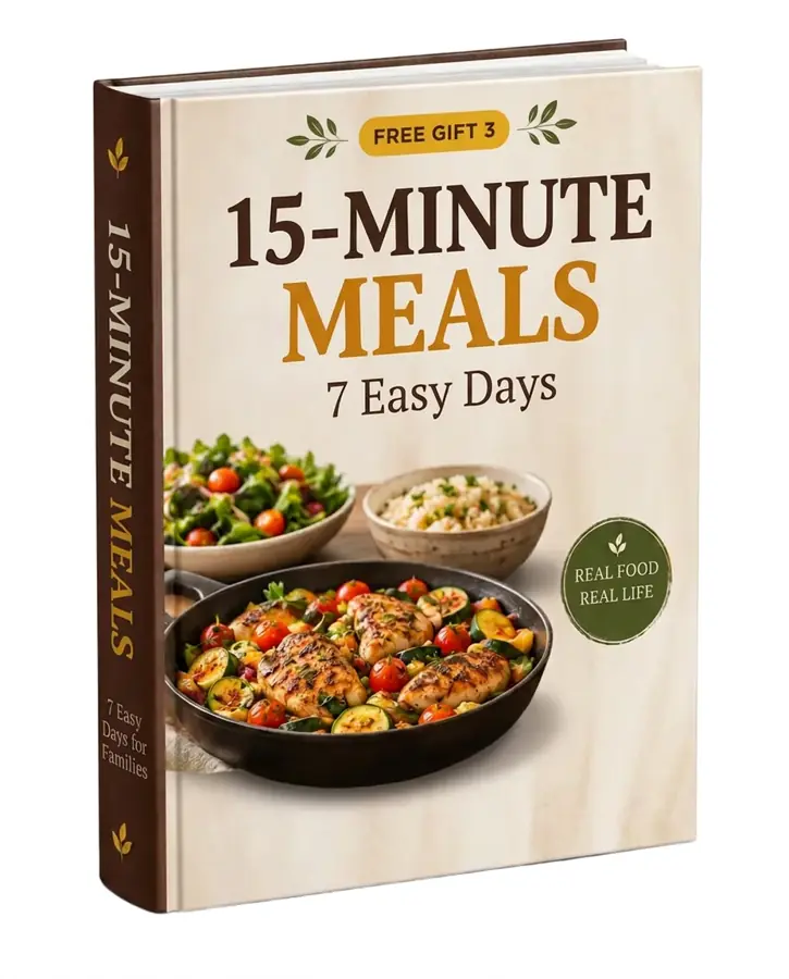 A 3D meal book with homemade food on the cover